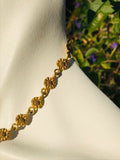 Vintage Sunflower Gold Tone Sun Flowers Necklace