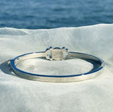 Givenchy Signed Elegant Silvertone Cubic Zirconia CZ Rhinestone Cuff Bracelet