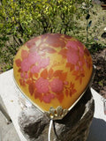 Rare Galle Light High Quality Repro Tip Cameo Art Glass Floral Leaves Wall Lamp