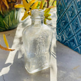 Vintage Frosted Glass The Owl Drug Co. Petite Medicine Bottle Embossed Decor