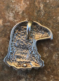 Estate Sterling Silver 925 Etched Eagle Pendant Charm