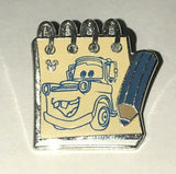 Disney Pin Hidden Mickey Character Sketch Pads - Tow Mater - Pixar Cars [99885]