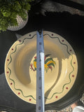 Vintage Metlox Poppytrail California Provincial Rooster Fruit Bowl Dish