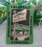 Vintage Lalapanzi The Bushveld Inn Luggage Sticker Label NTransvaal South Africa
