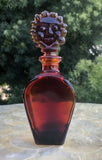Rare Blood Orange Glass Perfume Bottle With Sunface Stopper