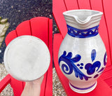 Vintage Salt Glaze Stoneware Pitcher Cobalt Blue Germany Kleine Bembelogie