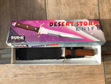 Bud K Desert Storm Double Edged Stainless Steel Knife Wood Handle Nylon Sheath