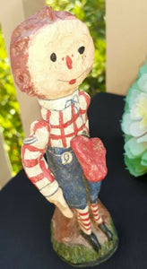 Rare vintage American Folk Art "Andy" from Raggedy Ann, poli woggs