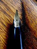 Vintage Signed + Marked 14k 585 Sheaffer USA Fountain Pen w Silver Brush Finish