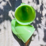 Vintage Mckee Green Jadeite Bottoms Up Glass Set of 4 Cups Shot Glasses