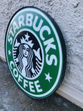 Authentic 90s STARBUCKS Coffee Store Front 1.5 FT Siren Logo Sign Collectible