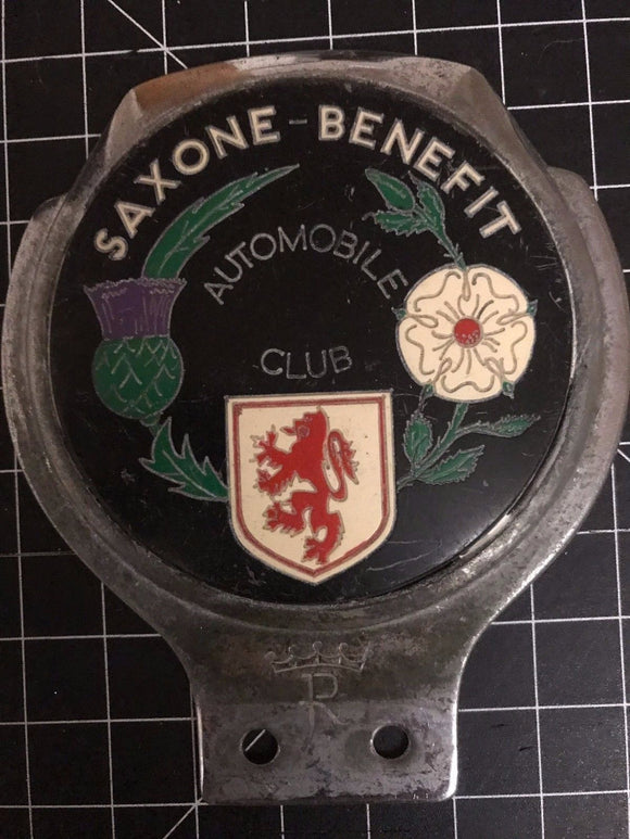 Saxone Benefit Automobile Club Car Badge