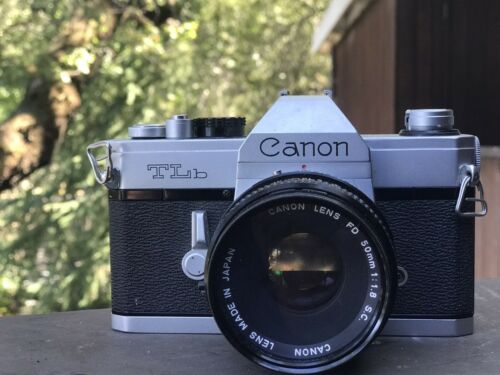 Canon TLb 50mm tl b SLR Film Camera with 50mm F/1.8 S.C FD Lens Japan
