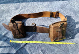 Vintage Brown Leather Utility Pouch Belt