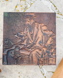 Vintage Copper on Wood Ink Stamp Printing Press Block Lot of 5 Stamps Rare