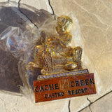 Art Form 635 Lazy Quarterback Gold Rhinestone Enamel Cache Creek Trinket Box