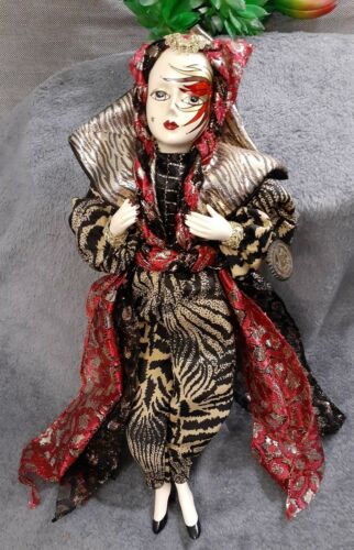 Unique Porcelain Jester Glam Doll Collectible Victoria Impex Corp Made in Korea
