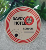 Vintage Savoy Hotel London Luggage sticker Label