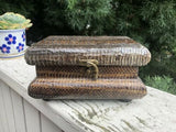 Vintage Snake Skin Wooden Laquered Felt Lined Handmade Box