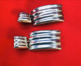 Vintage Signed Taxco Sterling Silver 925 Mexico Ribbed Dangle Pierced Earrings