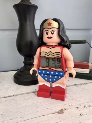 Lego Wonder Woman DC Comics Super Heroes Light Up Digital Alarm Clock