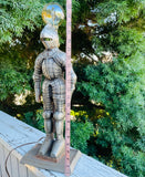 Large Metal Artisan Medieval Style Knight Lamp Decorative Art Electric Light