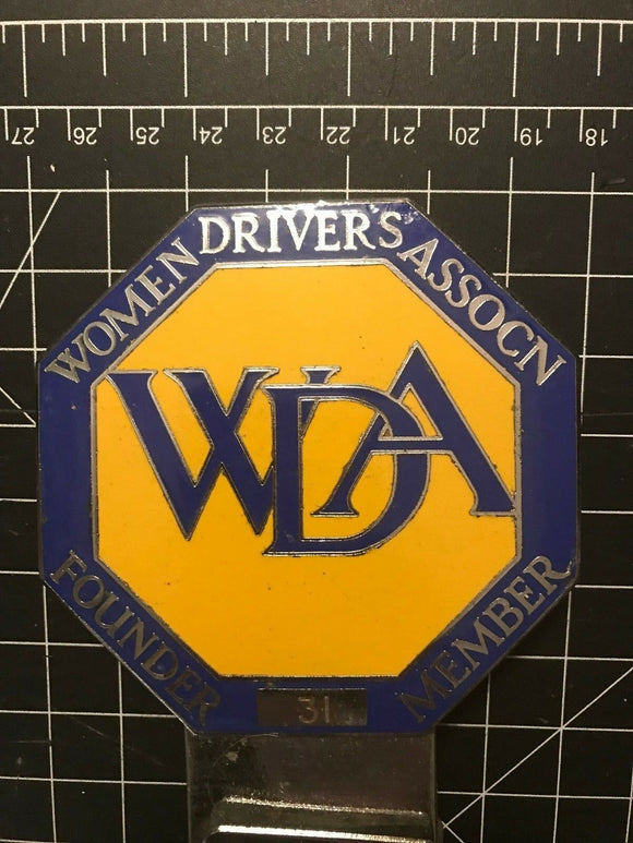 Women Driver Association Founder Member 31 Car Badge