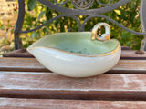 Vintage Nippon Hand Painted Pastel Blue Green Gold Tone Decorative Dish