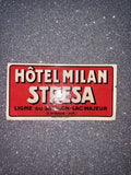 Hôtel Milan Stresa Luggage Label