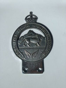 Royal East African Automobile Association L 7792 Car Badge