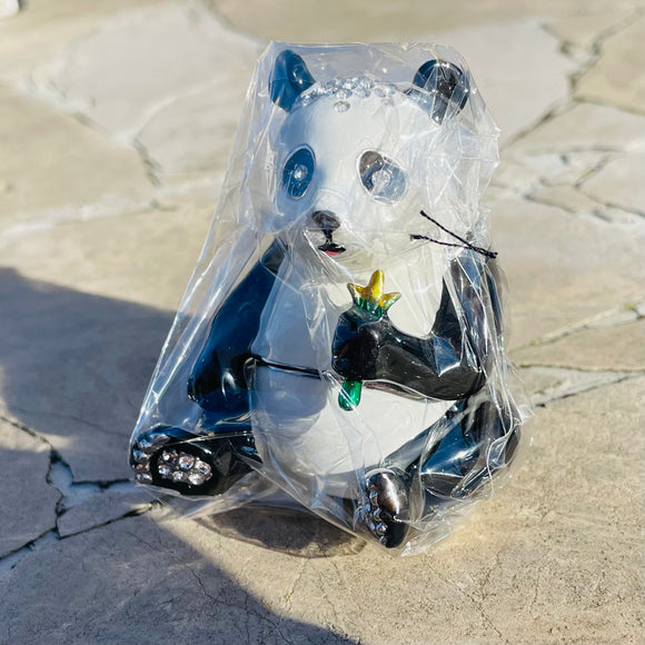 New Art Form Basi! Enamel Rhinestone Panda Bear Trinket Box Release No. 643