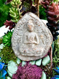 Antique Thai Temple Terracotta Buddha Plaque Spiritual Artifact