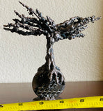 Vintage Artisan Welded Mixed Metal Hand Made Tree Abstract Art Sculpture