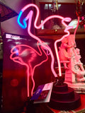 Flamingo Neon Electric Light Glass Tube Pink & Blue Large 17" 12V Transformer