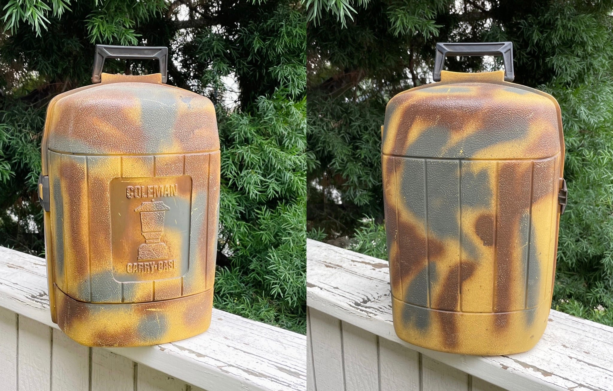 Vintage Coleman Pyrex Glass Globe Metal Kerosene Lantern & Camo Carryi –  Buy The Way Artiques