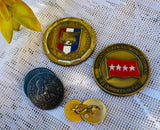 Vintage Metal Coin Medal Token Button & Pin Badge Collection Lot of 5