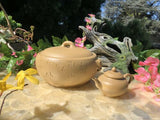 Vintage Chinese Yixing Zisha Clay Teapot & Rice Bowl Signed Lid & Bottom
