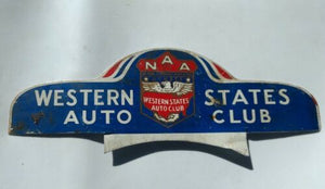 Western Auto States Club License Plate tapper