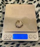 Vintage Sterling Silver 925 Moonstone Multi Stone Flower Ring 6.18g Size 8
