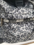 LESPORTSAC Hobo Neo Leo Green Gray Leopard Cheetah Animal Print Backpack Bag