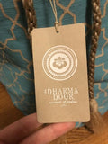 Large New Dharma Door Fair Traid Artisans Tall Fez Teal Canvas Basket