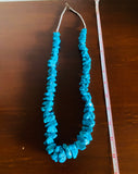 Long Chunky Faux Turquoise Beaded Fashion Necklace