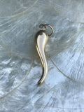 18k Gold 750 Cornicello Italian Horn Pendant Charm 4 Grams