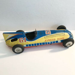 vintage tin friction speed king racer car - 61 Japan