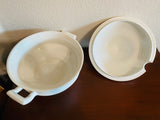 White Large Vintage Italian Ceramic Bowl Soup Tureen Serving Spoon Italy 14