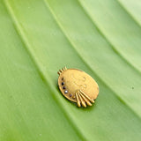 Antique 14K Yellow Gold 585 Gem Stone Number 33 Degree Masonic Brooch Pin 1.0g
