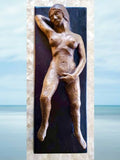 Rare Signed RK Kelleher Original Bronze Abstract Sensual Female Sculpture Statue