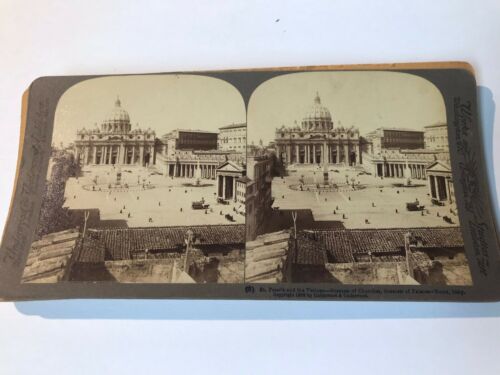 Rare Stereograph Stereoview Antique Pictures Of Italy, Vatican, Rome, Colosseum