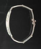 Vintage Sterling Silver White Opal Link Bracelet