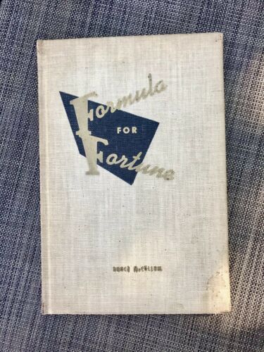 Bruce McCollum / Formula For Fortune First Edition 1953 Rare Book